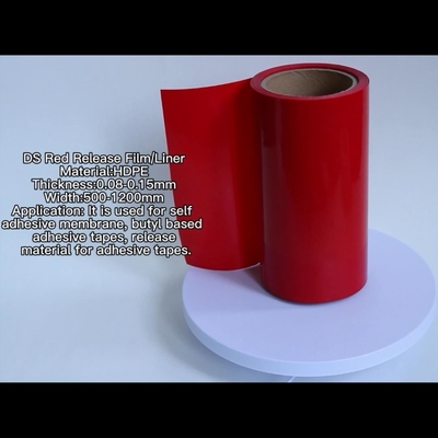 Вкладыш отпуска HDPE фильма отпуска HDPE красного цвета покрытый силиконом для лент пены