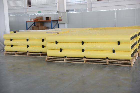 Померная 70um жёлтая HDPE оберточная пленка для хлопкоуборочной машины CP770