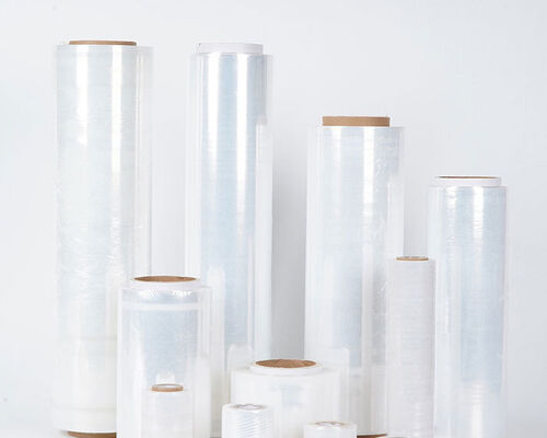 18-дюймовая стрейч-пленка LLDPE толщиной 20 микрон, мягкая пластиковая упаковочная пленка для ручного и машинного использования, ширина, материал ПЭ, изготовленная методом литья